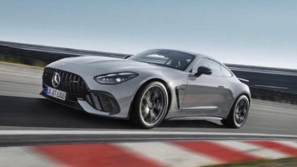 Mercedes-AMG GT63 A silver white track car, the Mercedes AMG GT63, built to racing the streets or a motorsports country club and private racetrack.